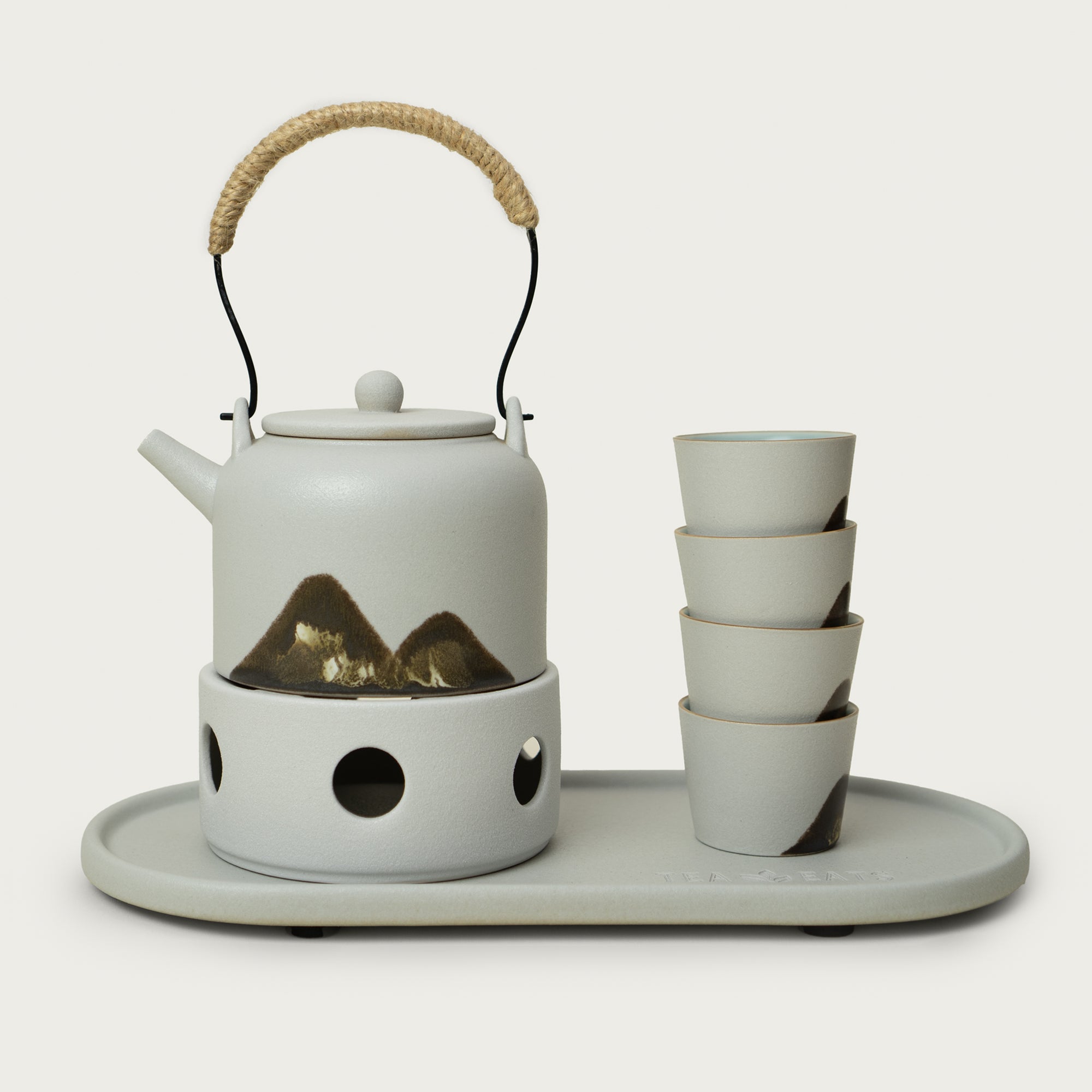 Teekanne-Set (Weiß)